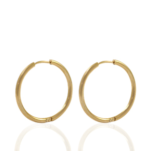 Ohrringe aus Stainless Steel - Rostfreiem Stahl Creolen 18mm Gold