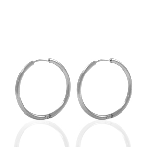 Ohrringe aus Stainless Steel - Rostfreiem Stahl Creolen 18mm Silber
