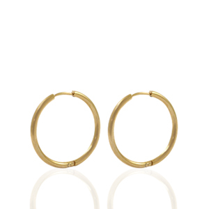 Ohrringe aus Stainless Steel - Rostfreiem Stahl Creolen 16mm Gold