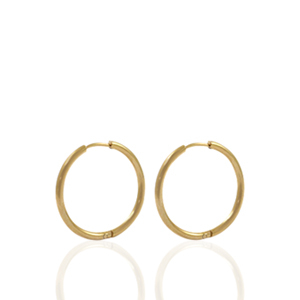 Ohrringe aus Stainless Steel - Rostfreiem Stahl Creolen 14mm Gold