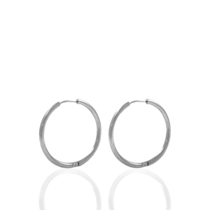 Ohrringe aus Stainless Steel - Rostfreiem Stahl Creolen 14mm Silber