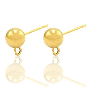 Ohrringe aus Stainless Steel - Rostfreiem Stahl mit &Ouml;se Gold