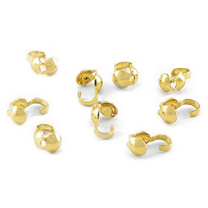 Stainless Steel - Rostfrei Stahl Schmuckzubeh&ouml;r Kalotten 3.5mm Gold