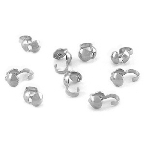 Stainless Steel - Rostfrei Stahl Schmuckzubeh&ouml;r Kalotten 3.5mm Silber