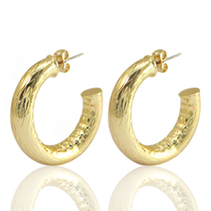 Brass TQ Metall Ohrringe/Ohrstecker Creolen Gold
