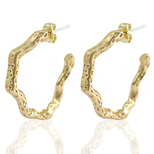 Brass TQ Metall Ohrringe/Ohrstecker Creolen Gold
