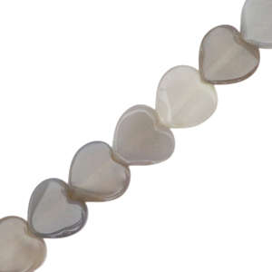 Naturstein Perlen Herz Grey opal