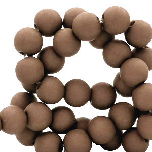 6 mm Acryl Perlen Coffee brown