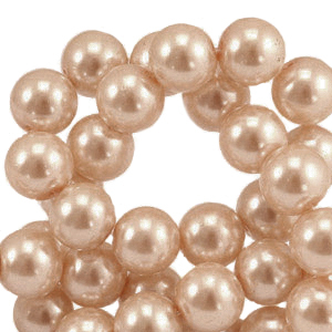 Glaswachsperlen 6mm Cream peach