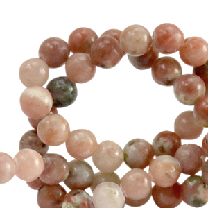 Naturstein Perlen Marmor 6mm Marble rose-off white