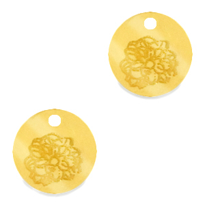 Plexx Anh&auml;nger 12mm Geburtsblume Oktober-Ringelblume Gold