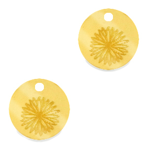 Plexx Anh&auml;nger 12mm Geburtsblume September-Aster Gold