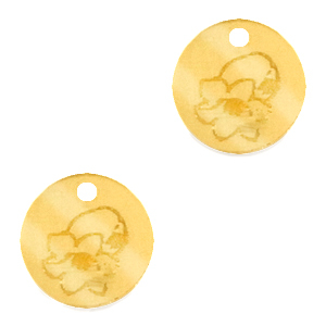 Plexx Anh&auml;nger 12mm Geburtsblume Mai-Maigl&ouml;ckchen Gold