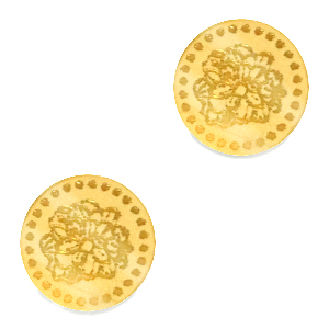 Plexx Cabochons 12mm Geburtsblume Oktober-Ringelblume Gold