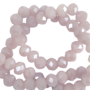 Top Glas Facett Perlen 8x6 mm rondellen Mystic violet-pearl shine coating