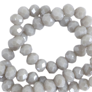 Top Glas Facett Perlen 6x4 mm rondellen Purple haze-pearl shine coating