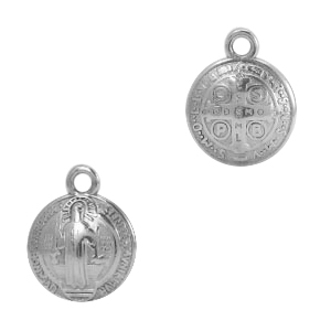 Metall Anh&auml;nger DQ Religion 12mm Antik silber (Nickelfrei)
