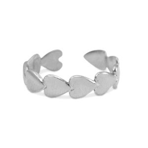 Ringe aus Stainless Steel - Rostfreiem Stahl Herz Silber