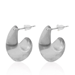 Trendy Ohrringe Creolen Grey