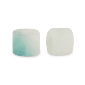 Natursteinperlen Chalcedon (Quarz) Disc 3x2mm Multicolour turquoise-off white