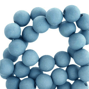6 mm Acrylperlen matt Glacier blue