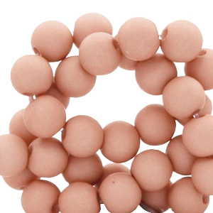 6 mm Acrylperlen matt Dusty mauve pink