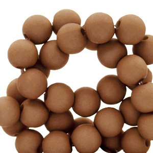 6 mm Acrylperlen matt Marsh brown