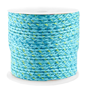 Trendy Kordel geflochten 2mm Blue-yellow