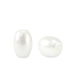 Imitationsperlen Rice White