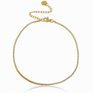 Fusskettchen aus Stainless Steel - Rostfreiem Stahl Kettenglieder Gold