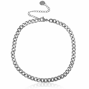 Fusskettchen aus Stainless Steel - Rostfreiem Stahl Kettenglieder Silber