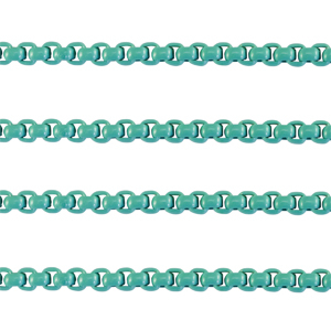 Gliederkette Glieder 3mm Emerald green