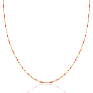 Ketten aus Stainless Steel - Rostfreiem Stahl Neon fuchsia pink-gold