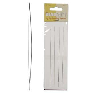 Beadsmith Beading Nadel mit gro&szlig;er &Ouml;se 13cm Silber