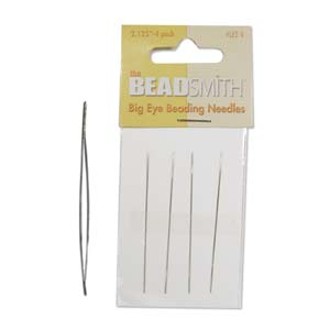 Beadsmith Beading Nadel mit gro&szlig;er &Ouml;se 6cm Silber