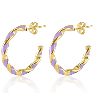 Ohrringe aus Stainless Steel - Rostfreiem Stahl Lilac-gold