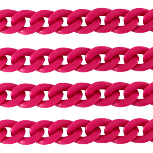 Acrylkette 18mm matt Magenta pink