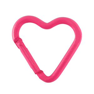 Farbiges Zubeh&ouml;r Schl&uuml;ssel Anh&auml;nger Herz Neon pink