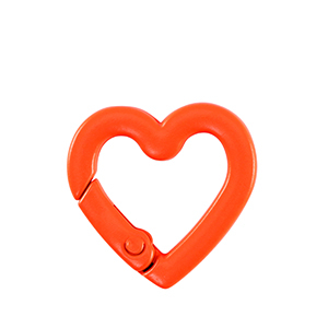 Farbiges Zubeh&ouml;r Schl&uuml;ssel Anh&auml;nger Herz Neon orange