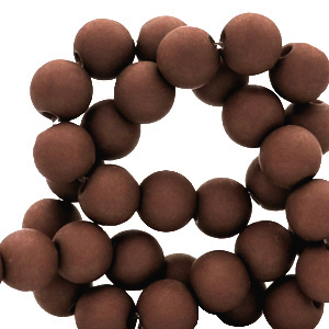 4 mm Acrylperlen Dark brick brown