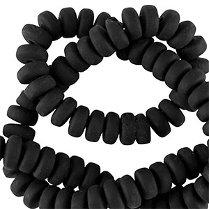 Polymer Perlen Rondell 7mm Black