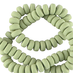 Polymer Perlen Rondell 7mm Green ash