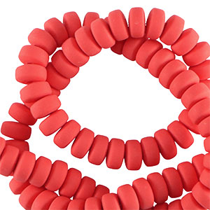 Polymer Perlen Rondell 7mm Red