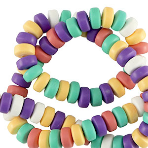 Polymer Perlen Rondell 7mm Multicolour vintage