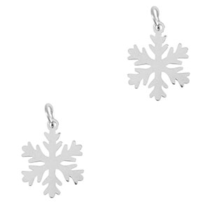 Stainless Steel - Rostfrei Stahl Anh&auml;nger Schneeflocke Silver