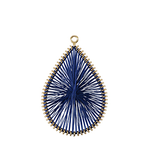 Geh&auml;kelte Anh&auml;nger mit Makramee Band Tropfen Dark blue
