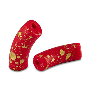 Acryl perlen Tube matt Red-gold