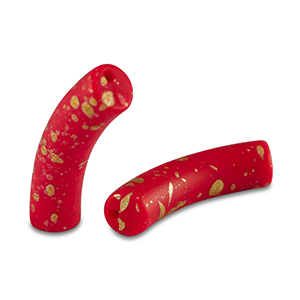 Acryl perlen Tube matt Red-gold