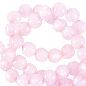 Polaris Perlen 6 mm rund Mosso Lotus pink