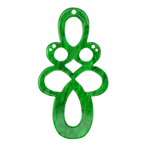 Resin Anh&auml;nger Barock Emerald green
